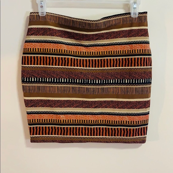 Forever 21 Dresses & Skirts - Forever 21 | Neutral Striped Stretch Mini Skirt